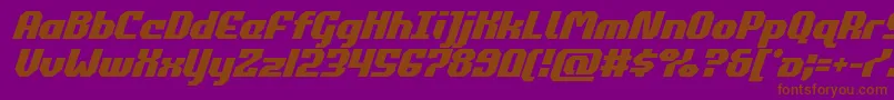 commonwealthital Font – Brown Fonts on Purple Background