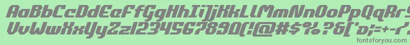 commonwealthital Font – Gray Fonts on Green Background