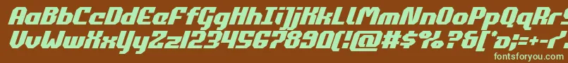 commonwealthital Font – Green Fonts on Brown Background