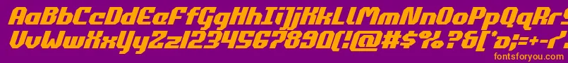 commonwealthital Font – Orange Fonts on Purple Background