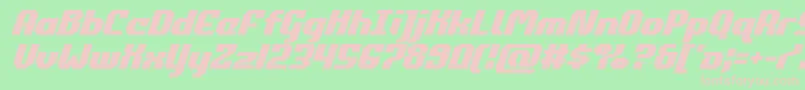 Шрифт commonwealthital – розовые шрифты на зелёном фоне
