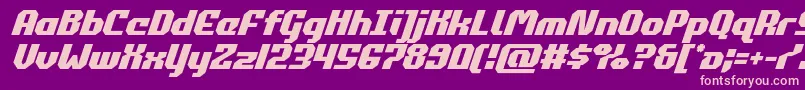 commonwealthital Font – Pink Fonts on Purple Background