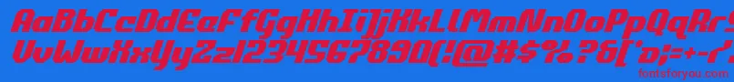 commonwealthital Font – Red Fonts on Blue Background