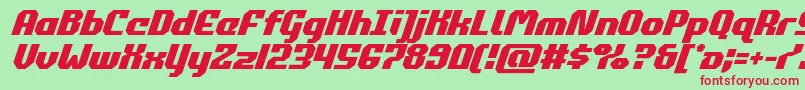 Шрифт commonwealthital – красные шрифты на зелёном фоне