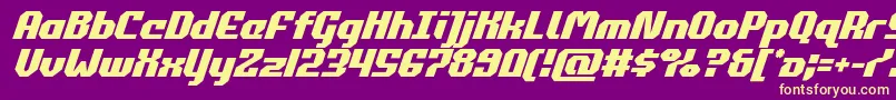 commonwealthital Font – Yellow Fonts on Purple Background