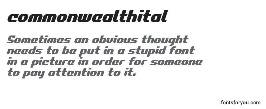 Commonwealthital (123877) Font