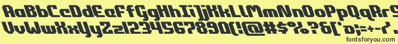 commonwealthleft Font – Black Fonts on Yellow Background