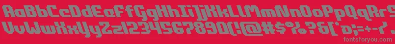 Czcionka commonwealthleft – szare czcionki na czerwonym tle