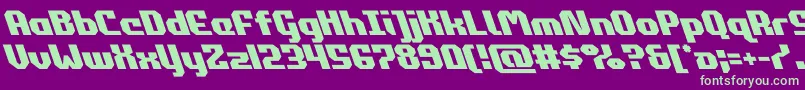 commonwealthleft Font – Green Fonts on Purple Background