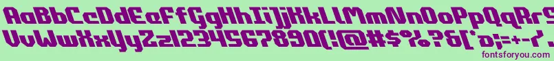 commonwealthleft-Schriftart – Violette Schriften auf grünem Hintergrund