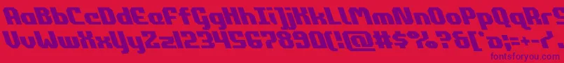Czcionka commonwealthleft – fioletowe czcionki na czerwonym tle