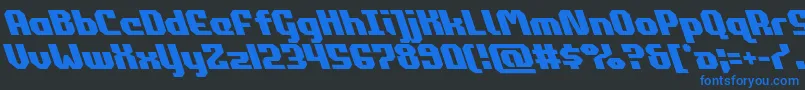 commonwealthleft Font – Blue Fonts on Black Background