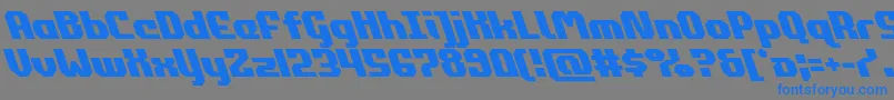 commonwealthleft Font – Blue Fonts on Gray Background