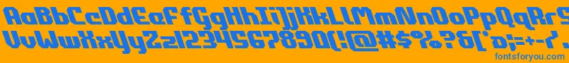 commonwealthleft Font – Blue Fonts on Orange Background