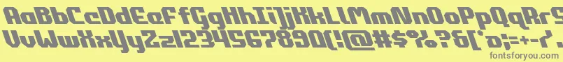 Czcionka commonwealthleft – szare czcionki na żółtym tle