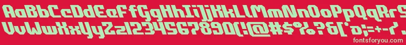 commonwealthleft Font – Green Fonts on Red Background