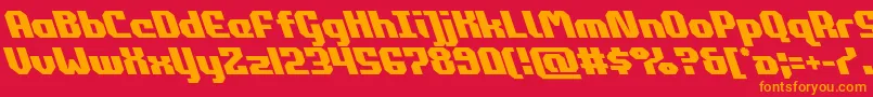 commonwealthleft Font – Orange Fonts on Red Background