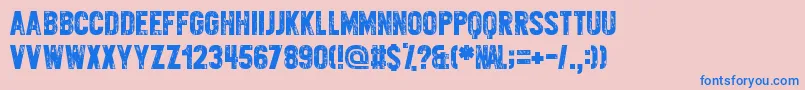 Varietykiller Font – Blue Fonts on Pink Background