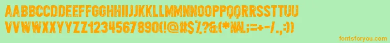 Varietykiller Font – Orange Fonts on Green Background