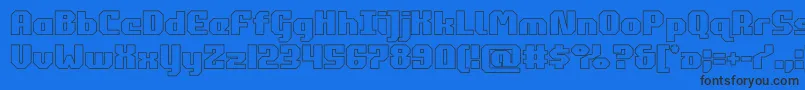 commonwealthout Font – Black Fonts on Blue Background