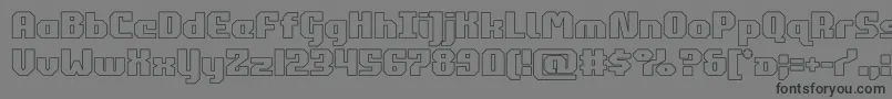 commonwealthout-Schriftart – Schwarze Schriften auf grauem Hintergrund
