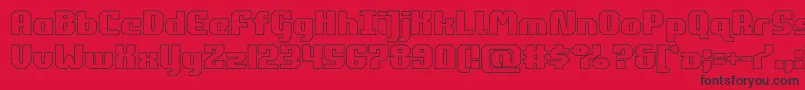 commonwealthout Font – Black Fonts on Red Background