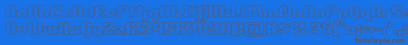 commonwealthout Font – Brown Fonts on Blue Background