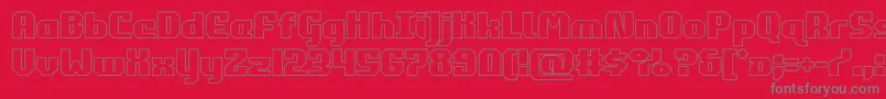 commonwealthout Font – Gray Fonts on Red Background