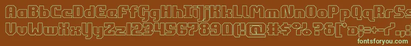 commonwealthout Font – Green Fonts on Brown Background