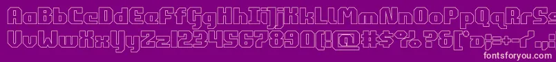 commonwealthout-Schriftart – Rosa Schriften auf violettem Hintergrund