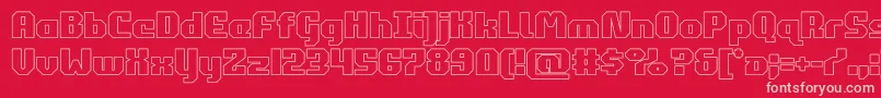 commonwealthout Font – Pink Fonts on Red Background