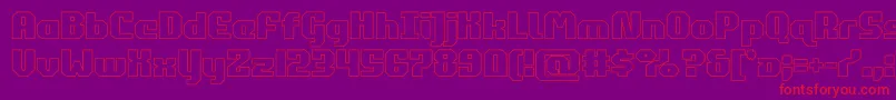 commonwealthout Font – Red Fonts on Purple Background