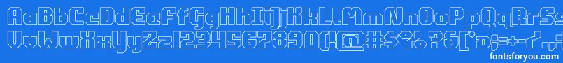 commonwealthout Font – White Fonts on Blue Background