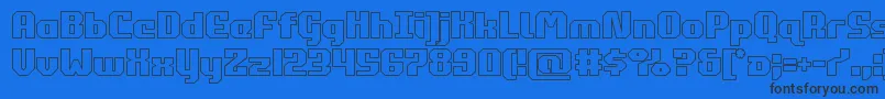 commonwealthout Font – Black Fonts on Blue Background