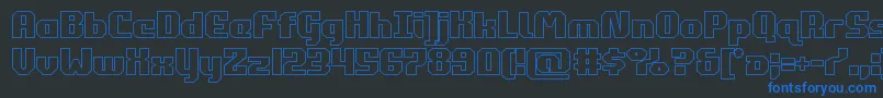 commonwealthout Font – Blue Fonts on Black Background