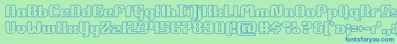 commonwealthout Font – Blue Fonts on Green Background
