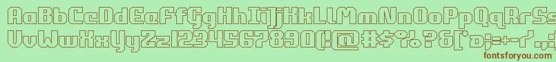 commonwealthout Font – Brown Fonts on Green Background