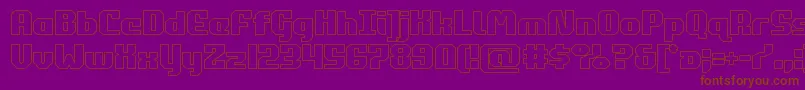 commonwealthout Font – Brown Fonts on Purple Background