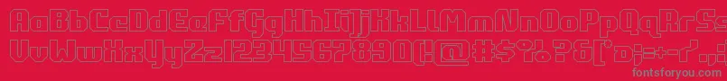 commonwealthout Font – Gray Fonts on Red Background