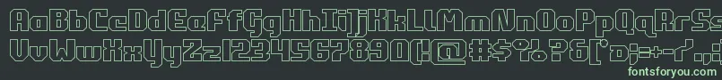 commonwealthout Font – Green Fonts on Black Background