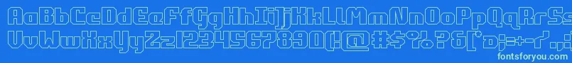 commonwealthout Font – Green Fonts on Blue Background