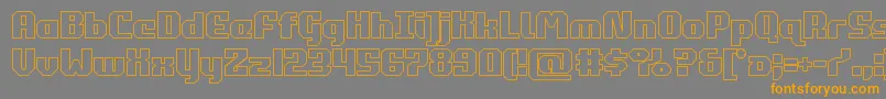 commonwealthout Font – Orange Fonts on Gray Background