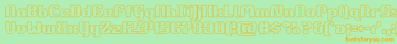 commonwealthout Font – Orange Fonts on Green Background