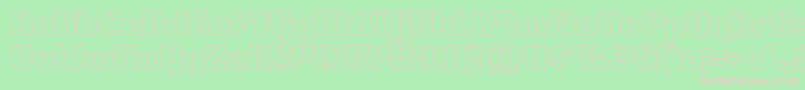 commonwealthout Font – Pink Fonts on Green Background
