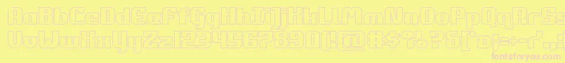 commonwealthout Font – Pink Fonts on Yellow Background