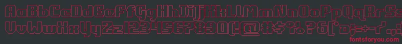 commonwealthout Font – Red Fonts on Black Background