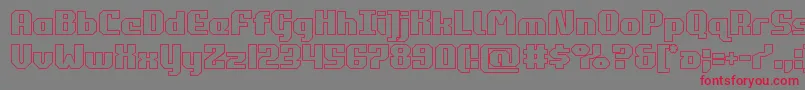 commonwealthout Font – Red Fonts on Gray Background