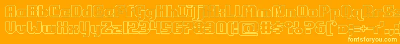 commonwealthout Font – Yellow Fonts on Orange Background