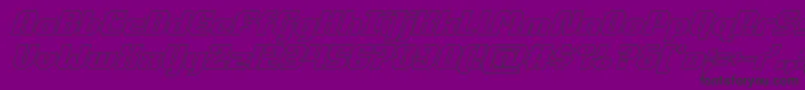 commonwealthoutital Font – Black Fonts on Purple Background