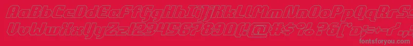 commonwealthoutital Font – Gray Fonts on Red Background